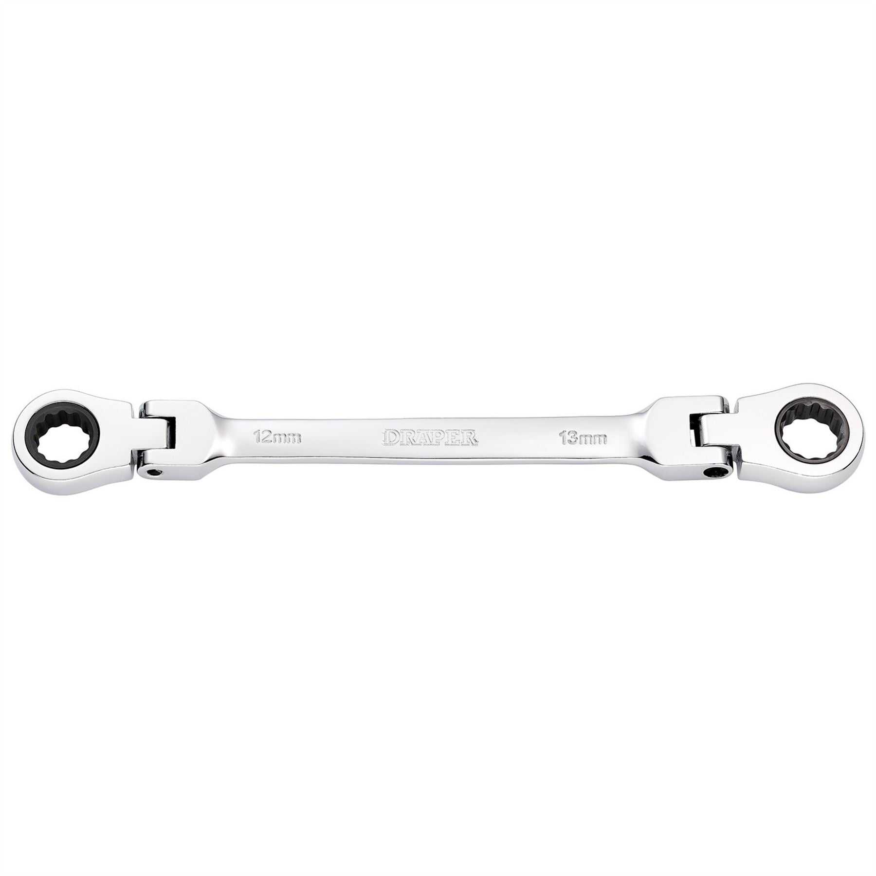 Draper 27746 HI-TORQ® Metric Flexible Head Double Ring Ratchet Spanner 12 x 13mm Draper