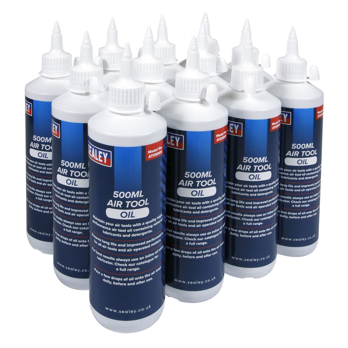 Sealey ATO/500 Air Tool Oil 500ml Pack of 12 Sealey