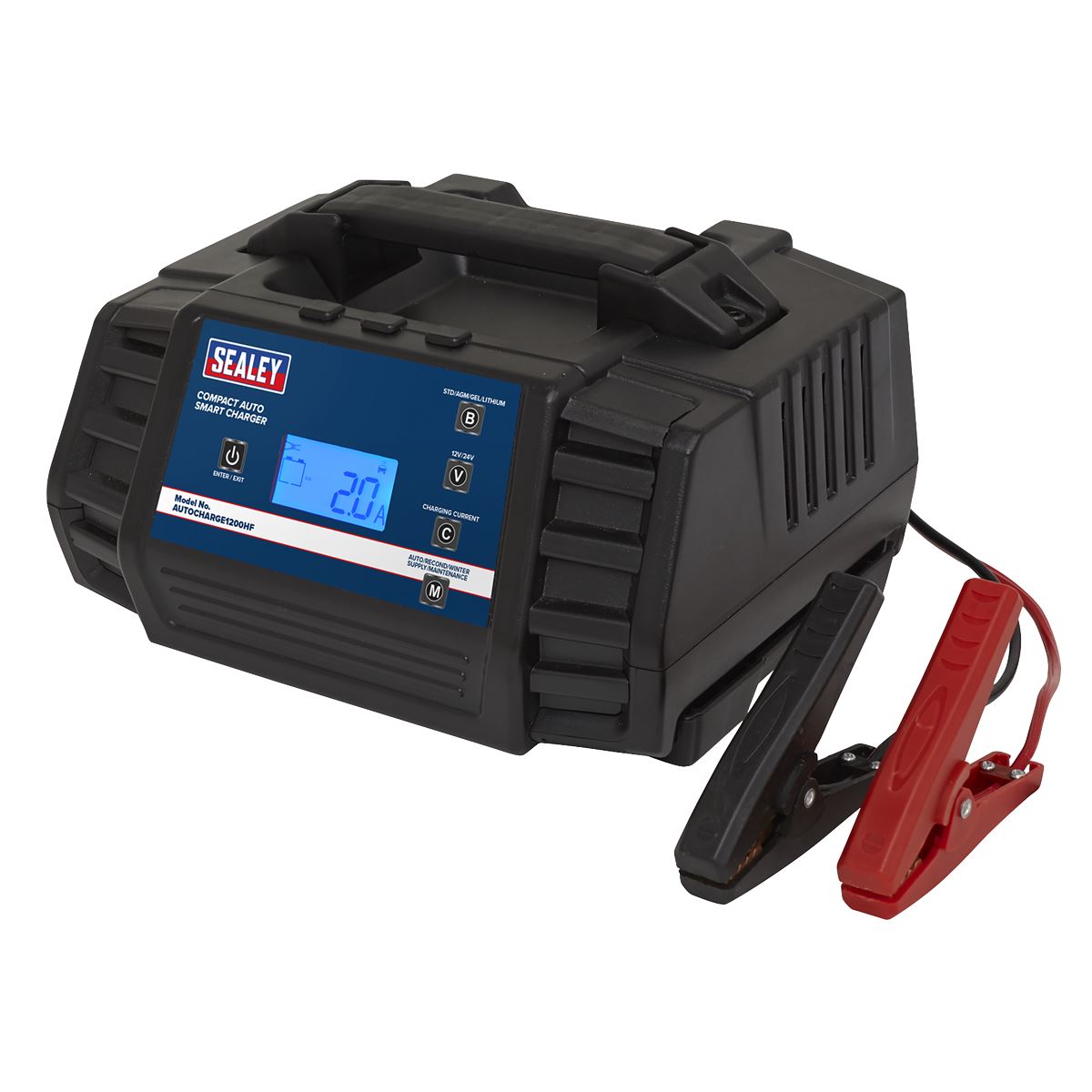 Sealey AUTOCHARGE1200HF Compact Auto Smart Charger & Maintainer 12A 12/24V Sealey