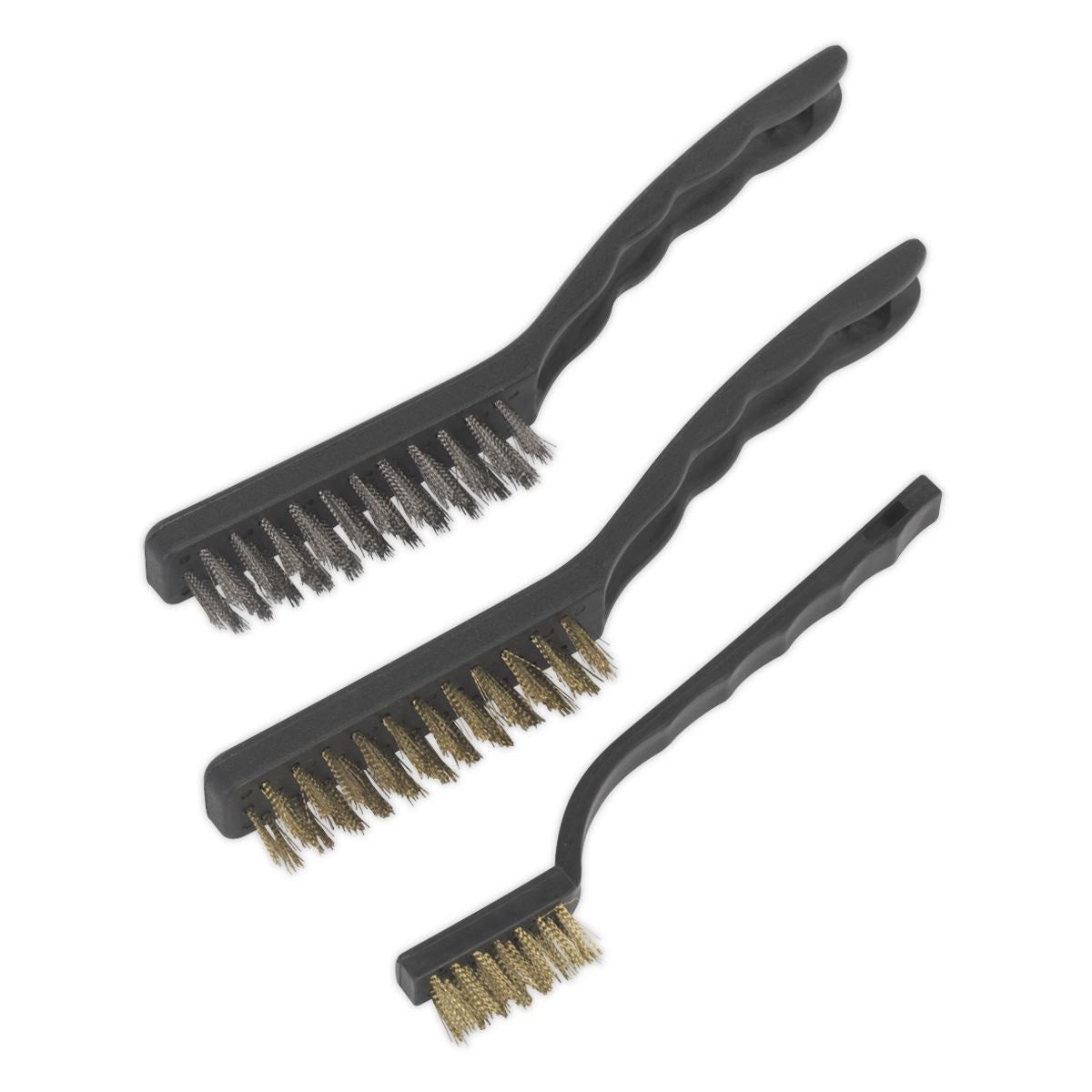 Sealey AK9801 Wire Brush Set Auto Engineer's 3pc Sealey
