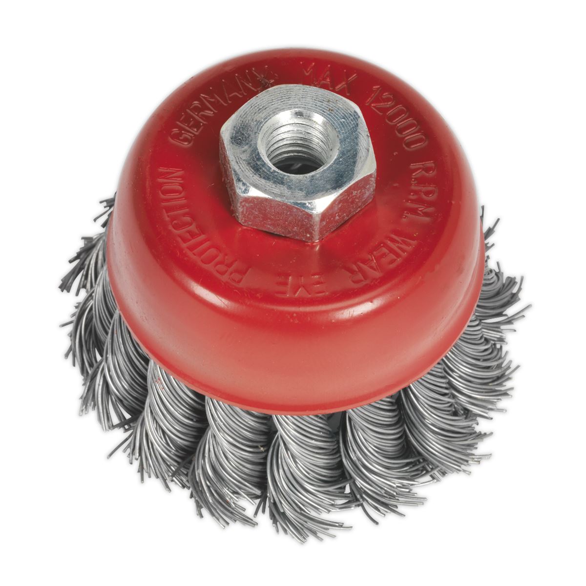 Sealey TKCB652 Twist Knot Wire Cup Brush Ø65mm M10 x 1.25mm Sealey