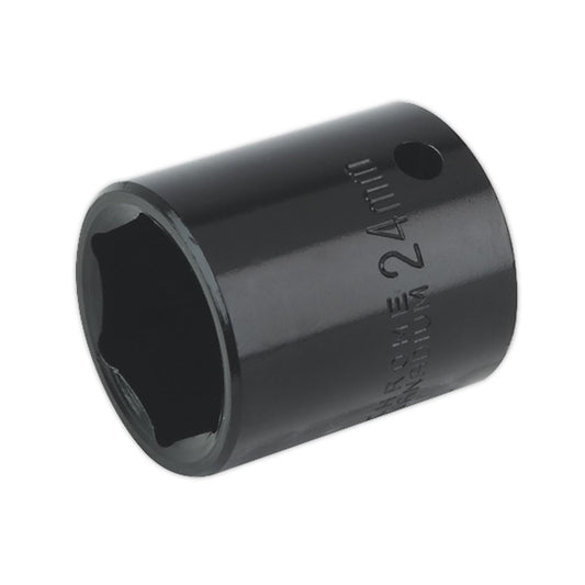 Sealey IS1224 Impact Socket 24mm 1/2"Sq Drive Sealey