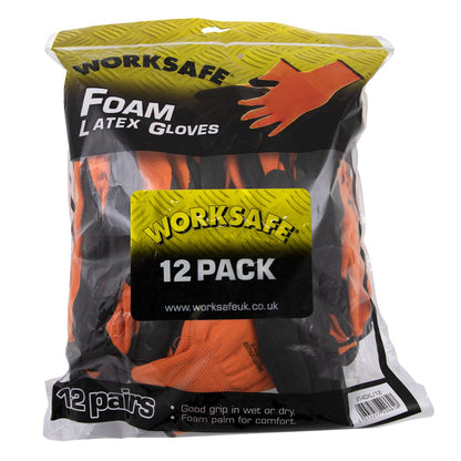 Sealey 9140XL/12 Foam Latex Gloves (X-Large) - Pack of 12 Pairs Sealey