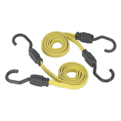Sealey BCS18 Flat Bungee Cord Set 2pc 910mm Sealey