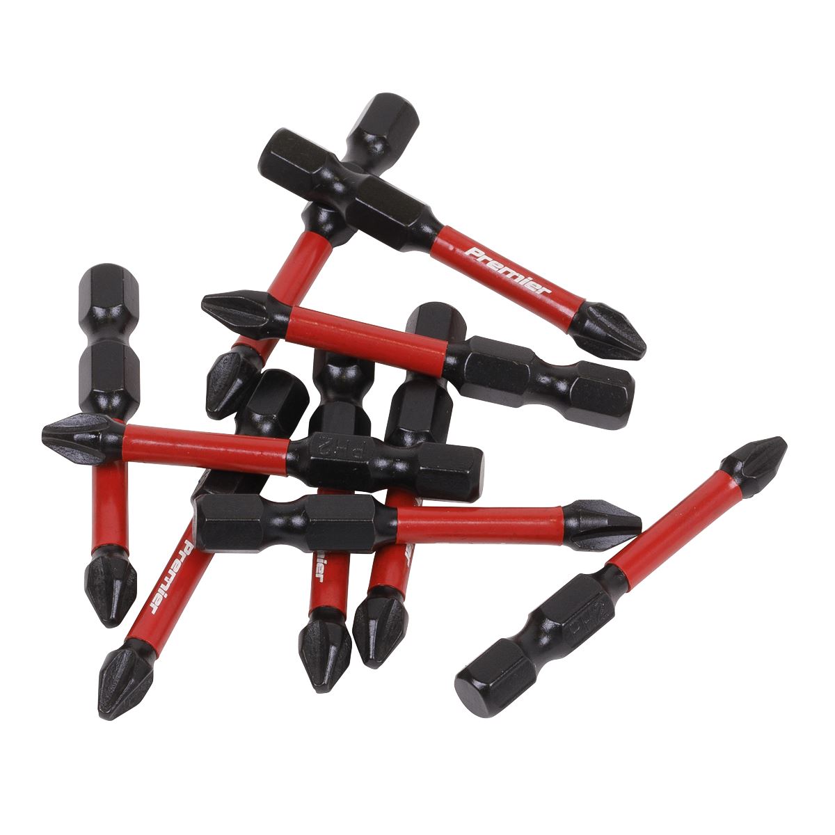 Sealey AK8274 Phillips #2 Impact Power Tool Bits 50mm - 10pc Sealey