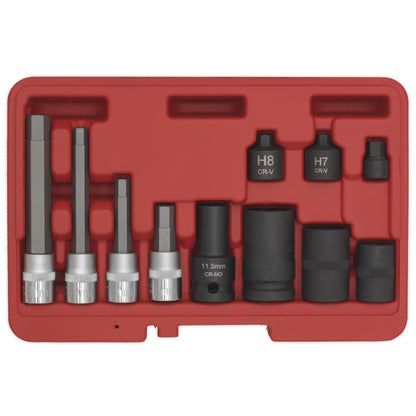 Sealey VS0465 Brake Caliper Socket Set 11pc Sealey