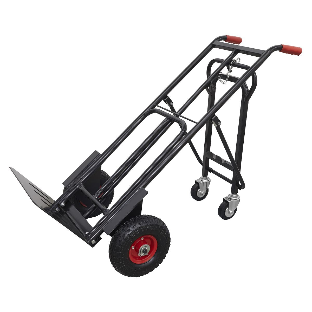 Sealey CST989HD Heavy-Duty 3-in-1 Sack Truck with PU Tyres 300kg Capacity Sealey