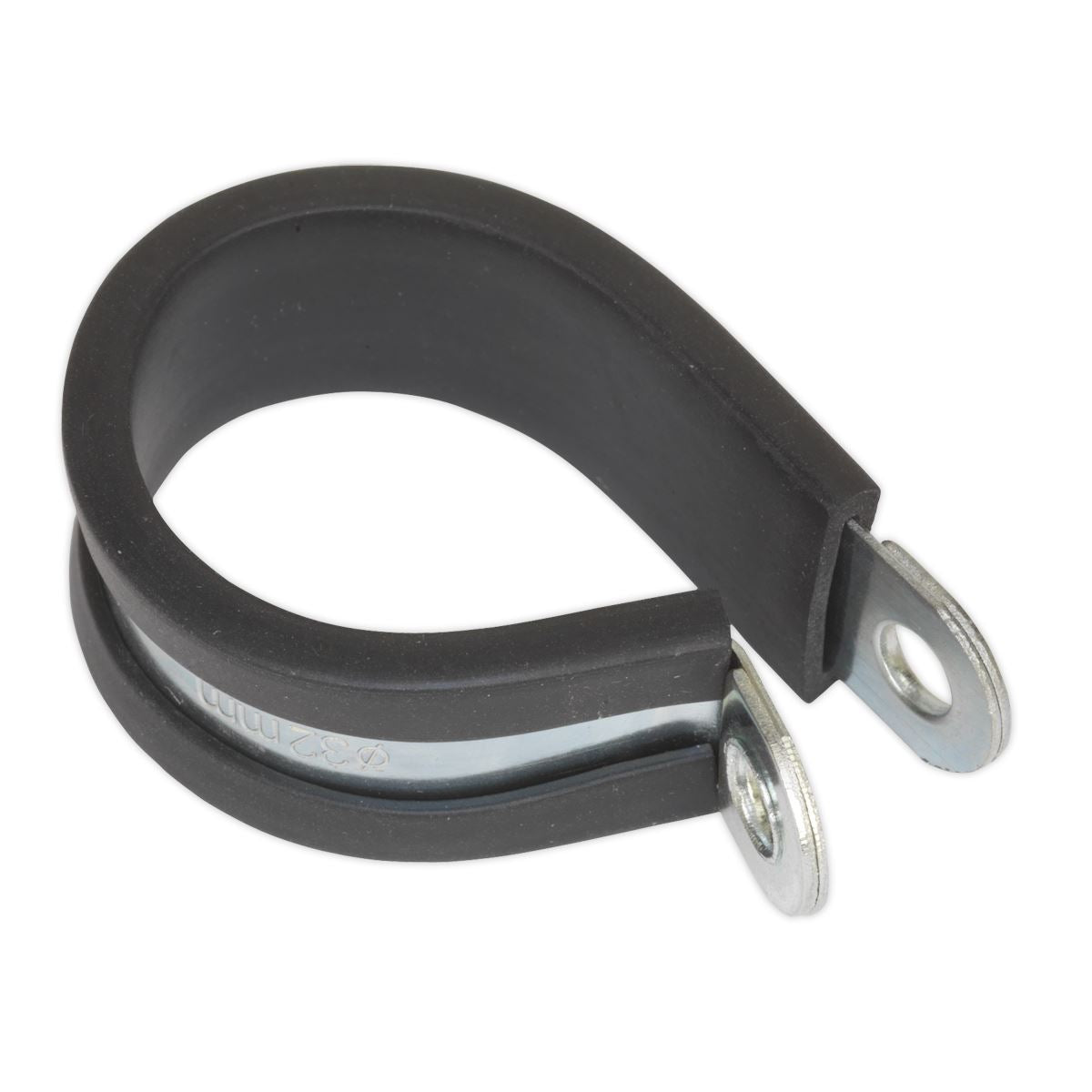 Sealey PCJ32 P-Clip Rubber Lined Ø32mm Pack of 25 Sealey