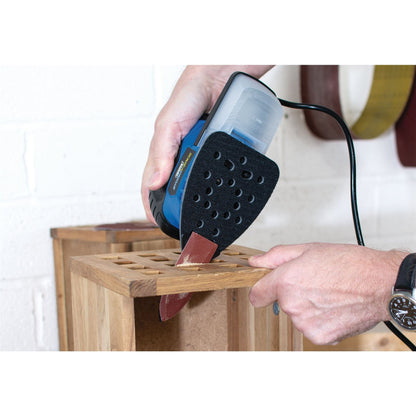 Draper 99259 Assorted Hook and Loop Aluminium Oxide Sanding Sheets 32 x 92mm Pack of 10 Draper