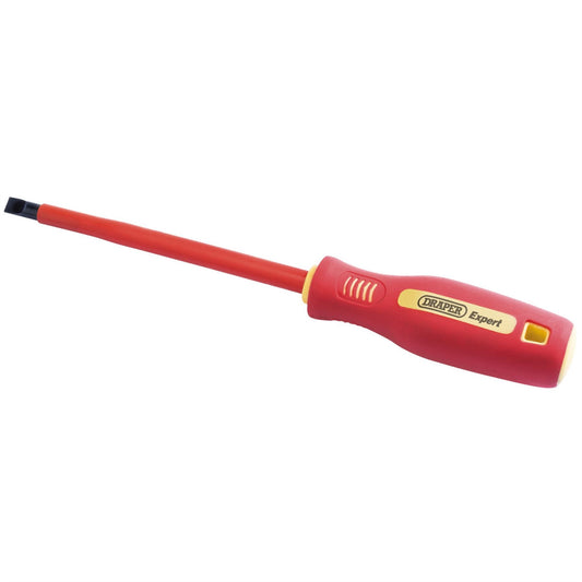 Draper 46526 Fully Insulated Plain Slot Screwdriver 8 x 150mm Sold Loose Draper