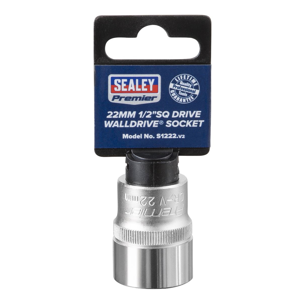 Sealey S1222 WallDrive® Socket 22mm 1/2"Sq Drive Sealey