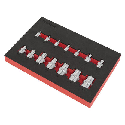 Sealey AK61807 TRX-Star* Socket Set 14pc 1/4" 3/8" & 1/2"Sq Drive Sealey