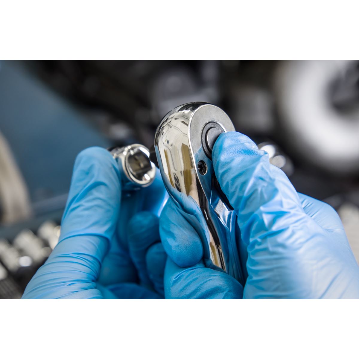 Siegen S01230 Ratchet Wrench Set 5pc 3/8"Sq Drive Flip Reverse Siegen