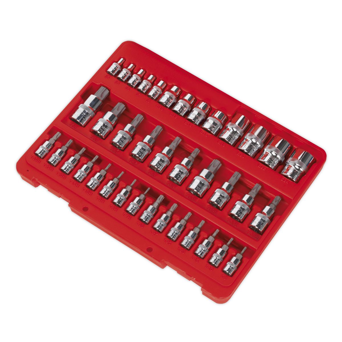 Sealey AK6197 TRX-Star* Socket & Security Socket Bit Set 38pc 1/4" 3/8" & 1/2"Sq Drive Sealey