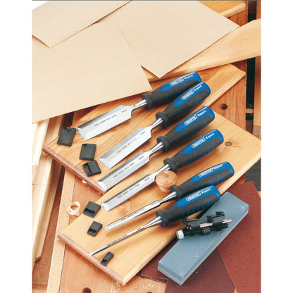 Draper 88605 Expert Soft Grip Wood Chisel Kit 140mm 8 Piece Draper