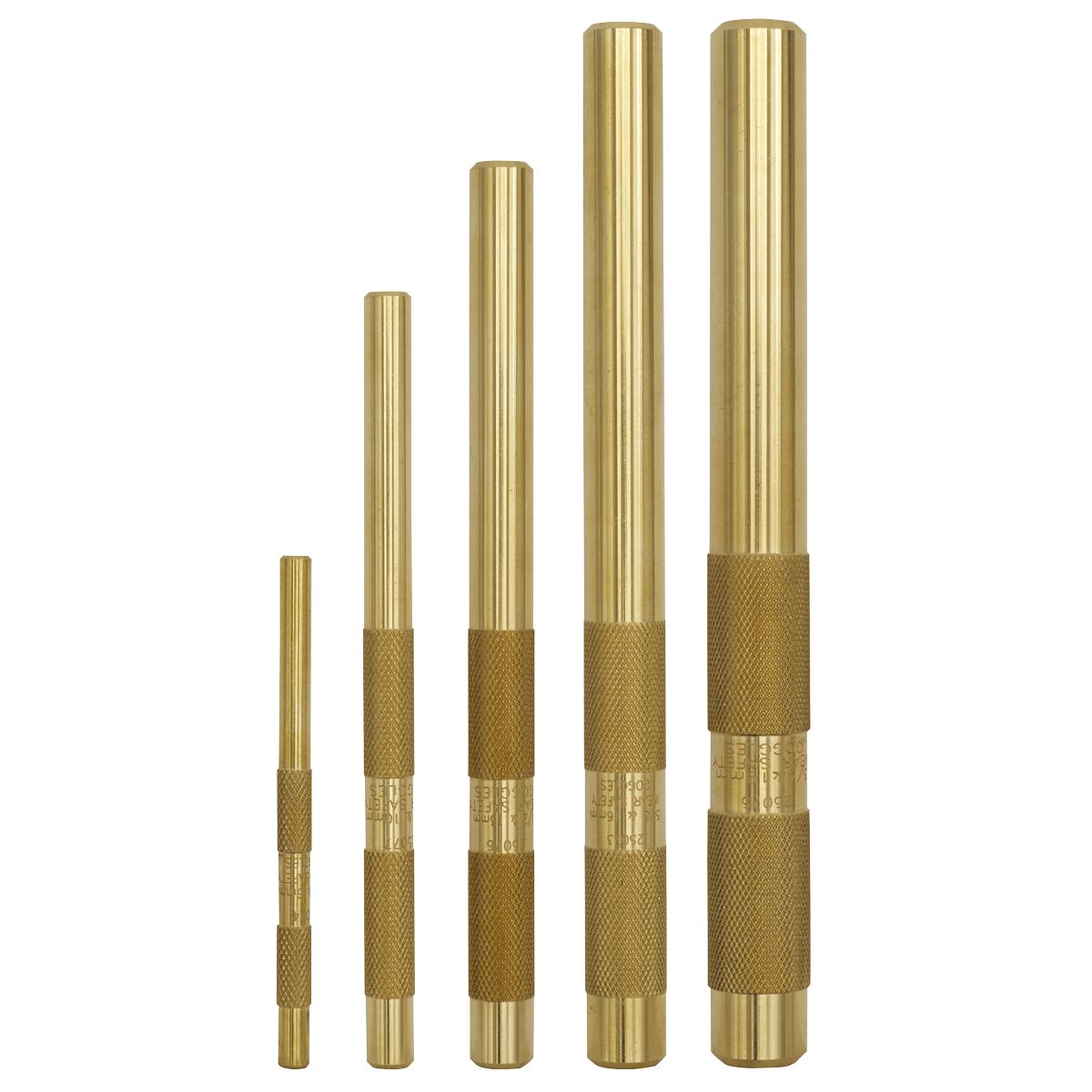 Sealey AKB05 Brass Punch Set 5pc Sealey