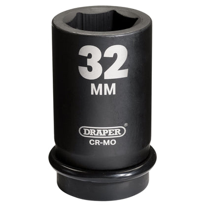 Draper 05146 Hi-TORQ® Deep Impact Socket 1" Sq. Dr. 32mm Draper