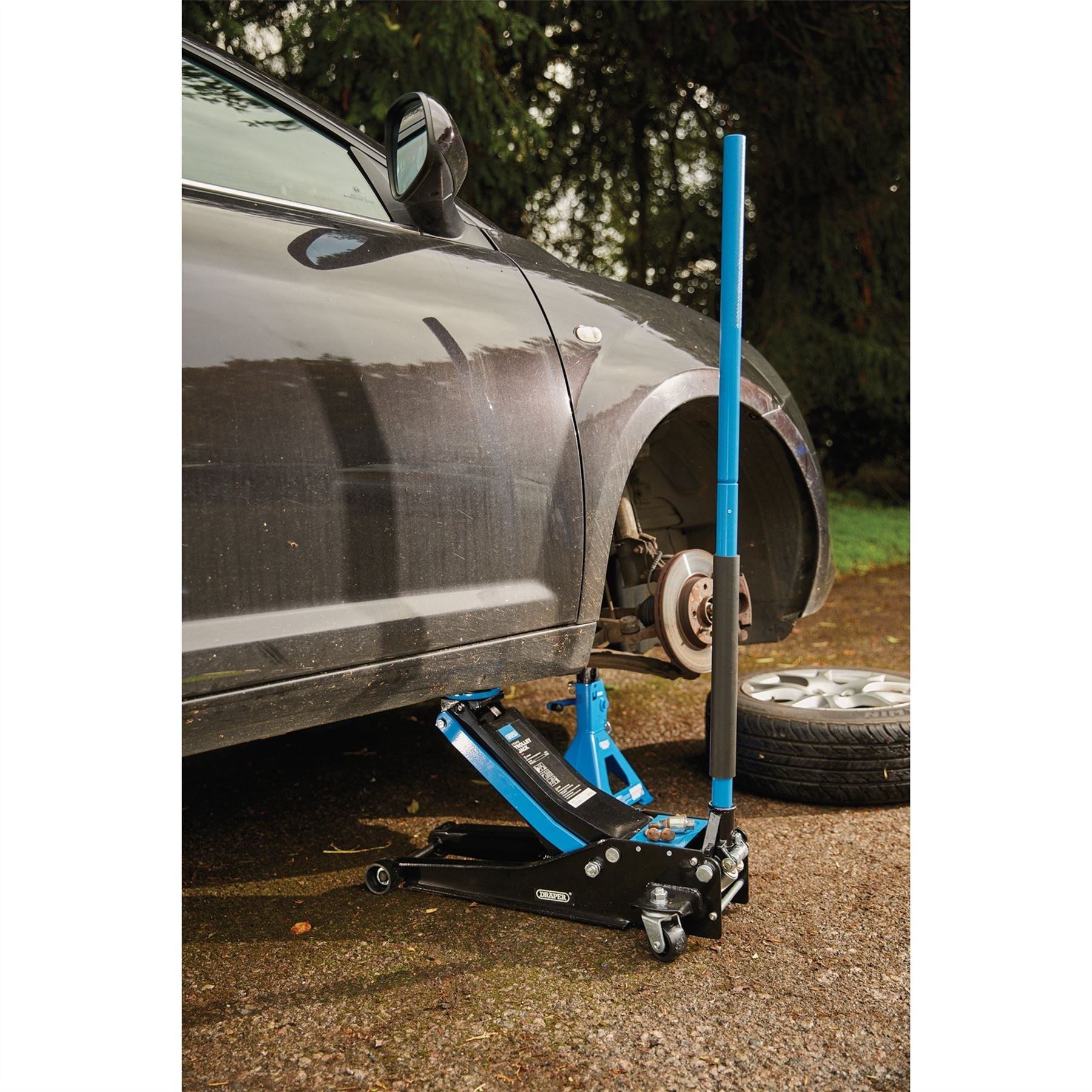 Draper 28481 Trolley Jack 3 Tonne Blue Draper