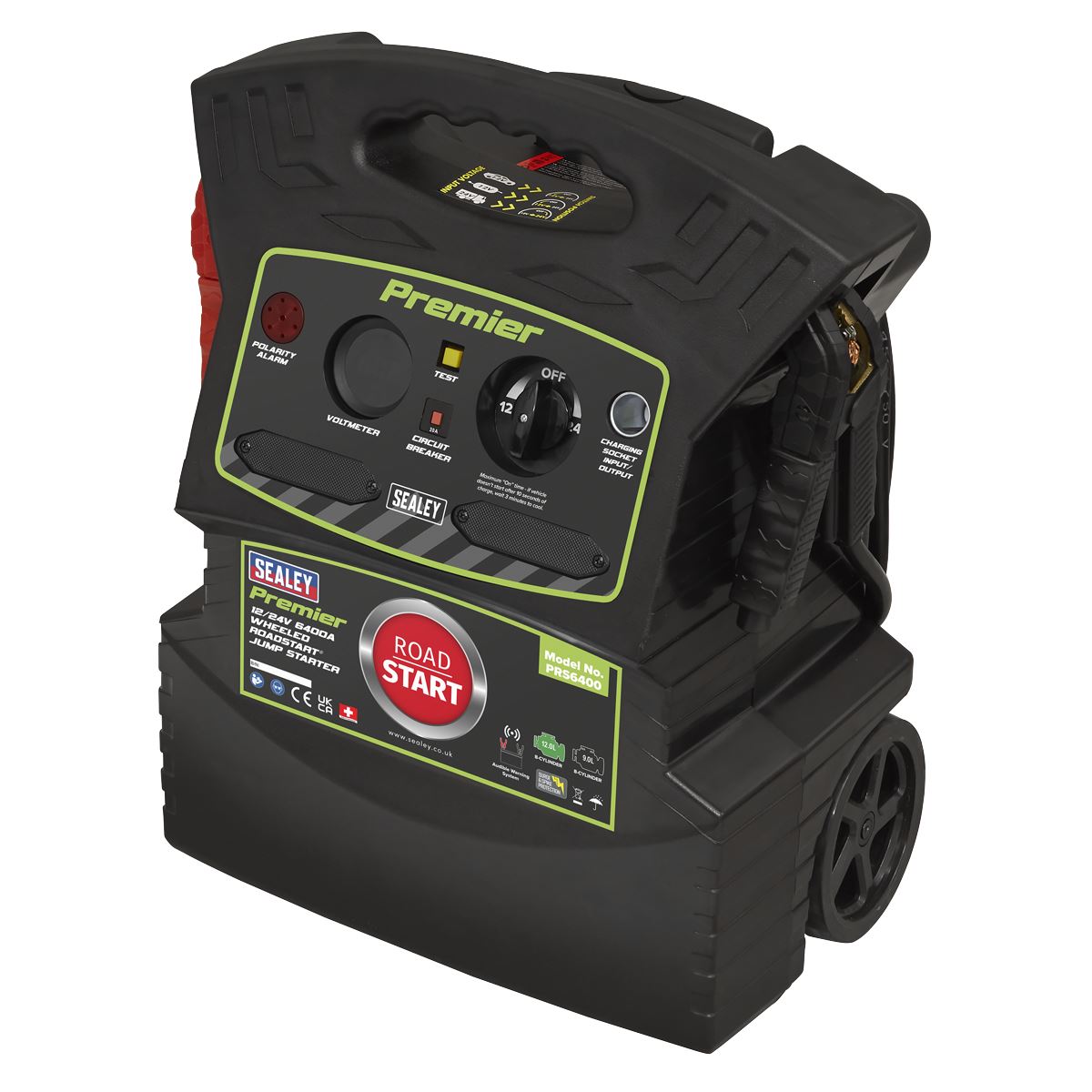 Sealey PRS6400 Premier 12/24V 6400A Wheeled RoadStart® Jump Starter Sealey