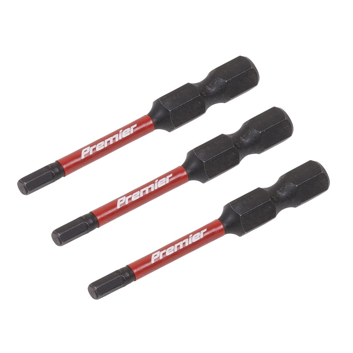 Sealey AK8236 Hex 3mm Impact Power Tool Bits 50mm - 3pc Sealey