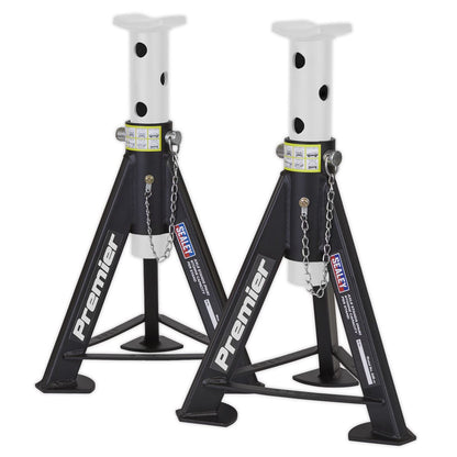 Sealey AS6 Premier Axle Stands (Pair) 6 Tonne Capacity per Stand - White Sealey