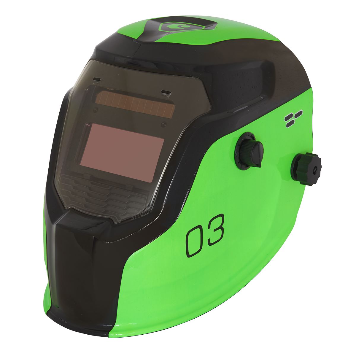 Sealey PWH3 Auto Darkening Welding Helmet - Shade 9-13 - Green Sealey