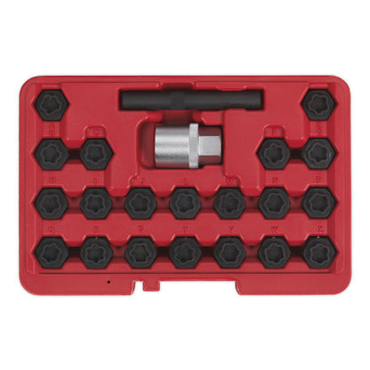 Sealey SX207 Locking Wheel Nut Key Set 22pc - BMW Sealey