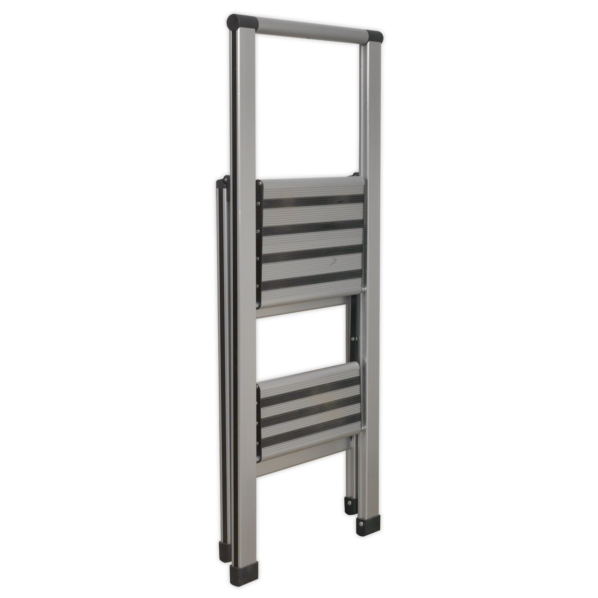 Sealey APSL2 Aluminium Professional Folding Step Ladder 2-Step 150kg Capacity Sealey