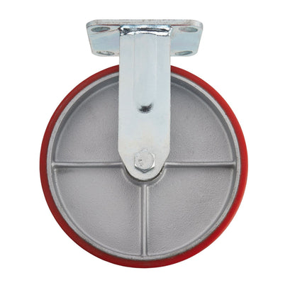 Draper 65534 Fixed Plate Fixing Heavy Duty Polyurethane Wheel 200mm Diameter S.W.L. 500kg Draper