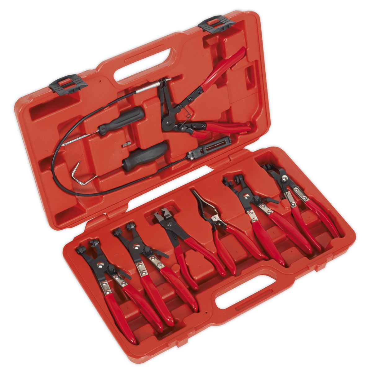 Sealey VS1662 Hose Clip Removal Tool Set 9pc Sealey