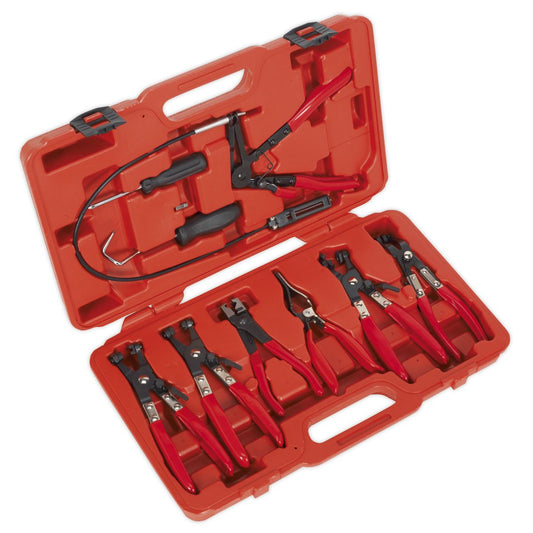 Sealey VS1662 Hose Clip Removal Tool Set 9pc Sealey