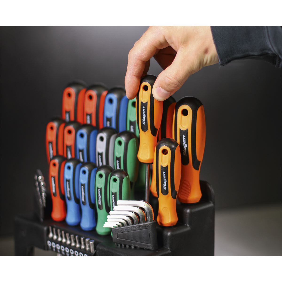 Siegen S01090 Screwdriver Hex Key & Bit Set 44pc Siegen