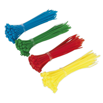 Sealey CT200 Cable Tie Assortment 100 x 2.5mm Pack of 200 Sealey