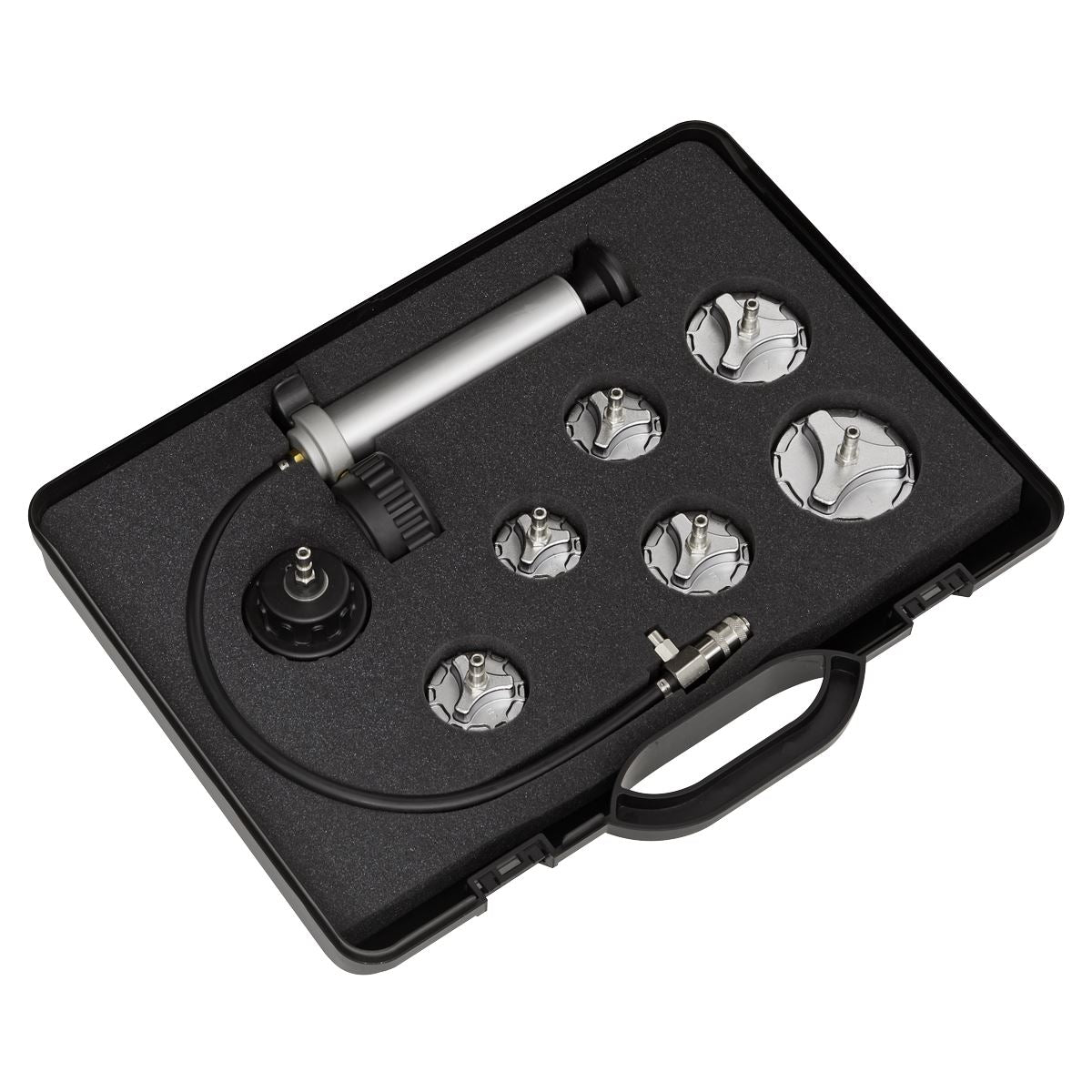 Sealey CV0011 Cooling System Pressure Test Kit 7pc - Commercial Sealey