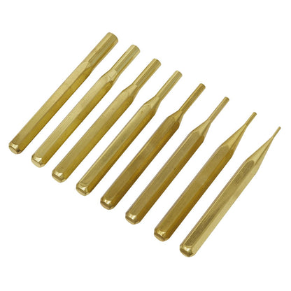Sealey AKB08 Brass Pin Punch Set 8pc Sealey