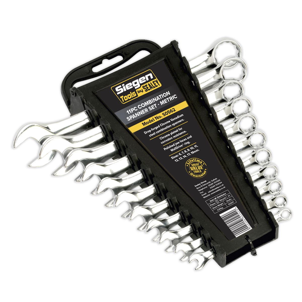 Sealey AP9243BBHVCOM 3 Drawer Portable Tool Chest with Ball-Bearing Slides & 93pc Tool Kit Sealey