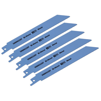Sealey SRBR622EF Reciprocating Saw Blade Metal 150mm 18tpi - Pack of 5 Sealey