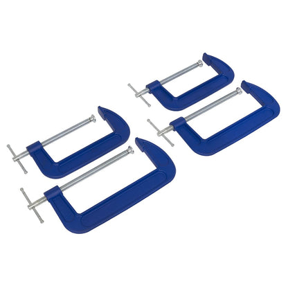 Sealey AK6006SET G-Clamp Set 150mm & 200mm 4pc Sealey