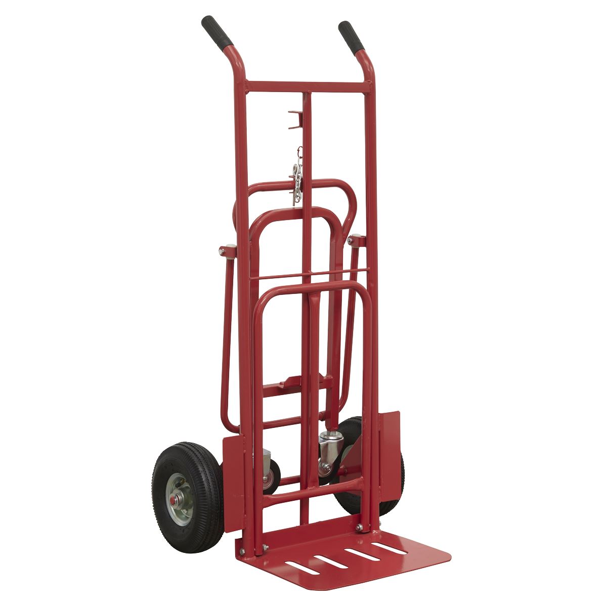 Sealey CST989 Sack Truck 3-in-1 with Pneumatic Tyres 250kg Capacity Sealey