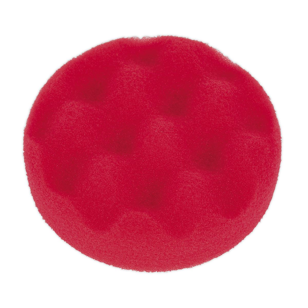 Sealey PTCCHW80R Buffing & Polishing Foam Head Hook-and-Loop Ø80 x 25mm Red/Ultra-Soft Sealey