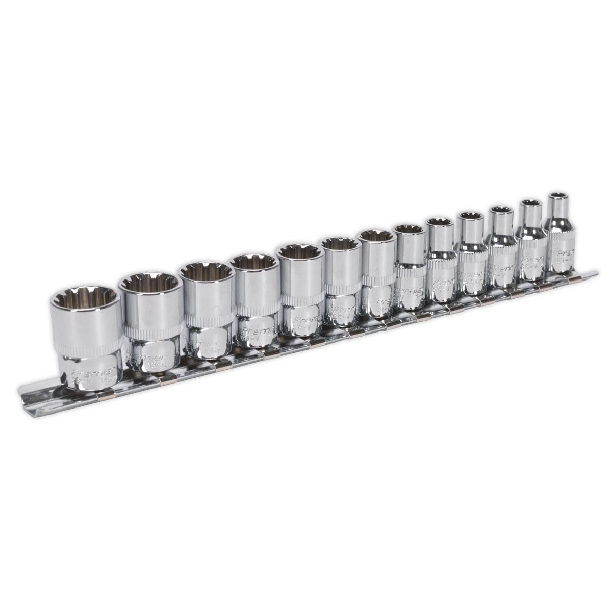 Sealey AK69813 Socket Set 13pc 1/4"Sq Drive Total Drive® Sealey
