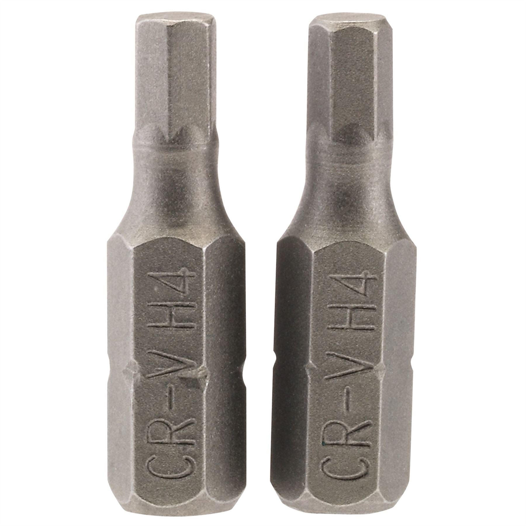Draper 63982 Hexagonal Insert Bit 4mm 1/4" Hex 25mm Long Pack of 2 Draper