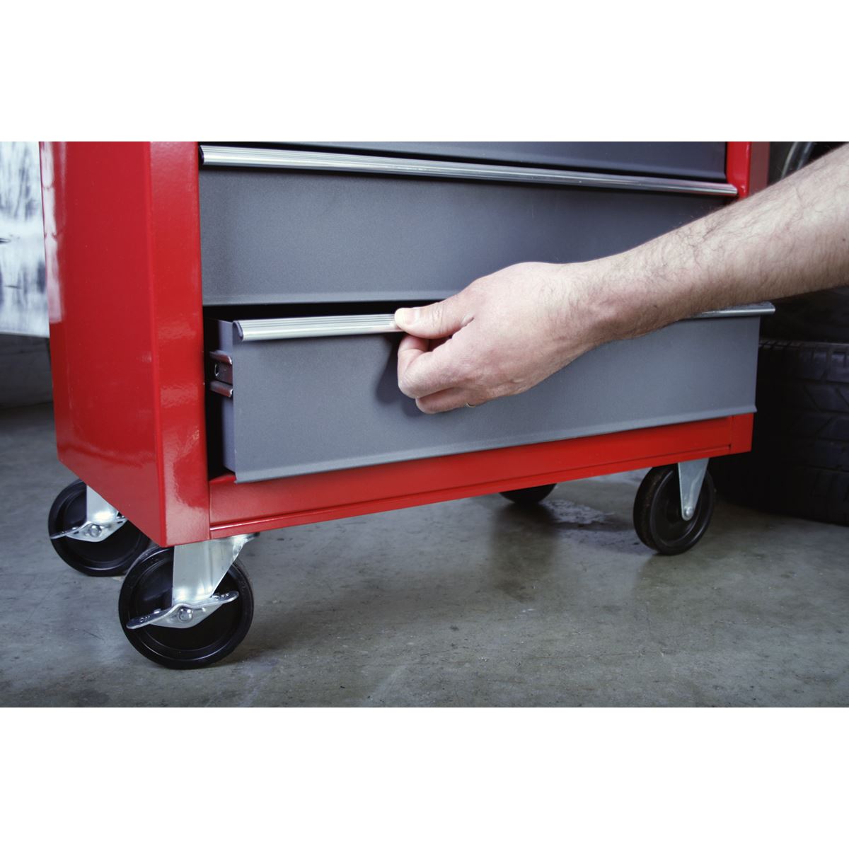 Sealey AP22505BB Rollcab 5 Drawer with Ball-Bearing Slides - Red/Grey Sealey