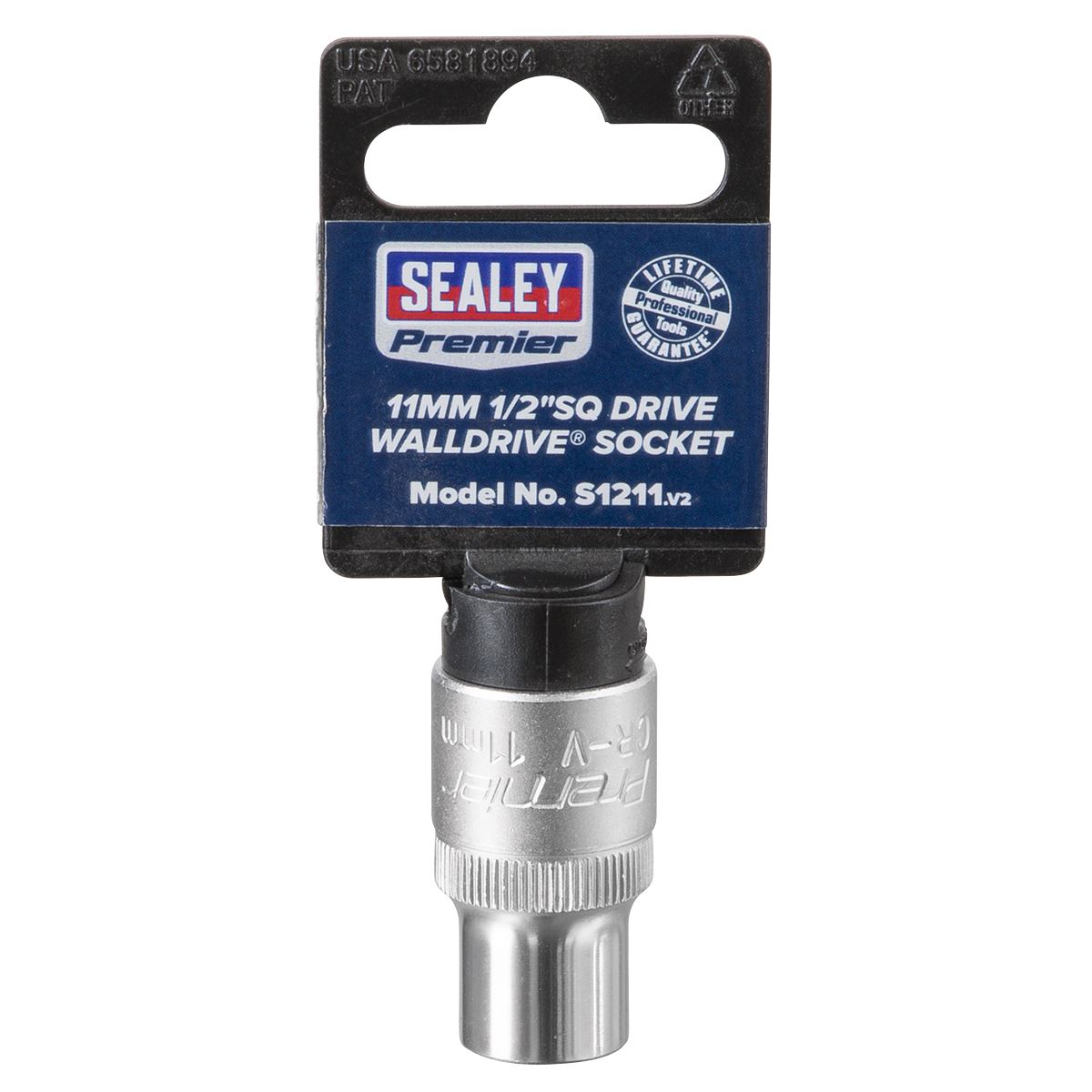 Sealey S1211 WallDrive® Socket 11mm 1/2"Sq Drive Sealey
