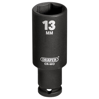 Draper 05191 Expert HI-TORQ® 6 Point Deep Impact Socket 1/4" Sq. Dr. 13mm Draper