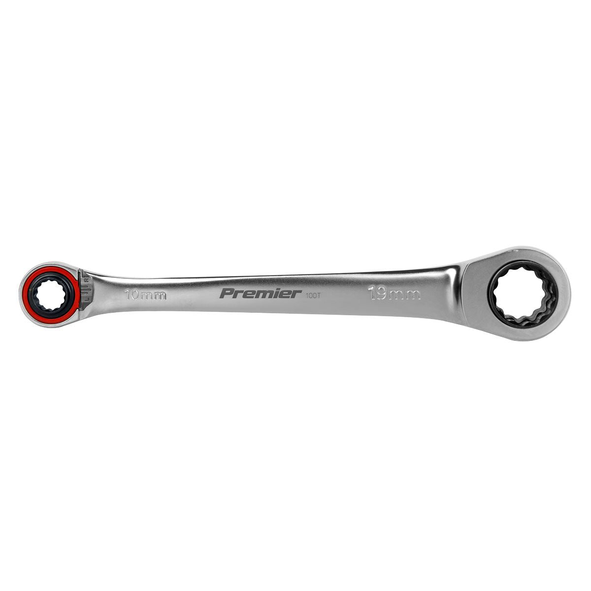 Sealey AK63948 Ratchet Ring Spanner 4-in-1 Reversible Metric Premier Platinum Sealey