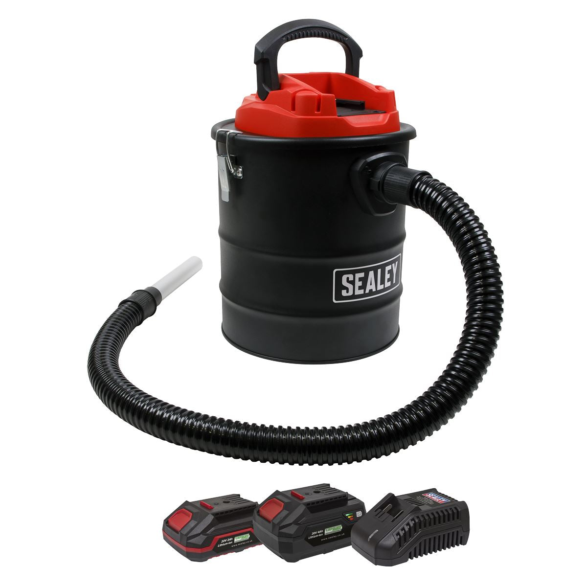 Sealey CP20VAVKIT Handheld Ash Vacuum Cleaner 20V SV20 Series 15L Kit - 2 Batteries Sealey
