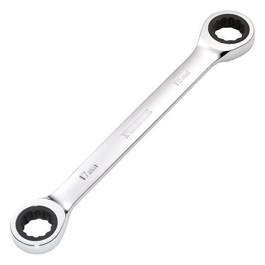 Draper 27740 HI-TORQ® Metric Double Ratchet Ring Spanner 17 x 19mm Draper