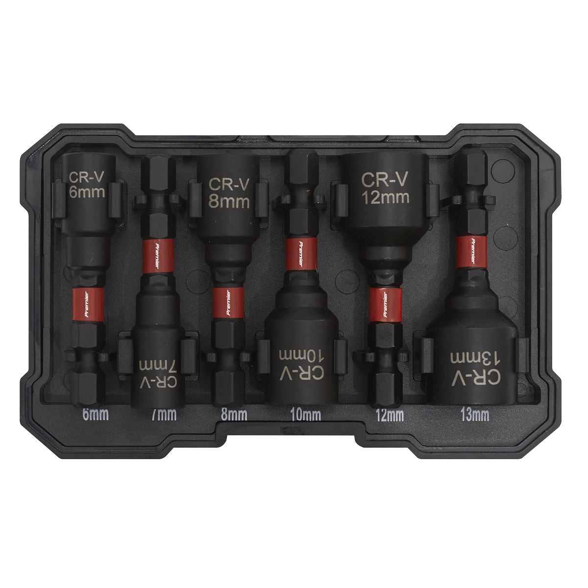 Sealey AK8287 Nut Driver Set 6pc Impact Grade Sealey