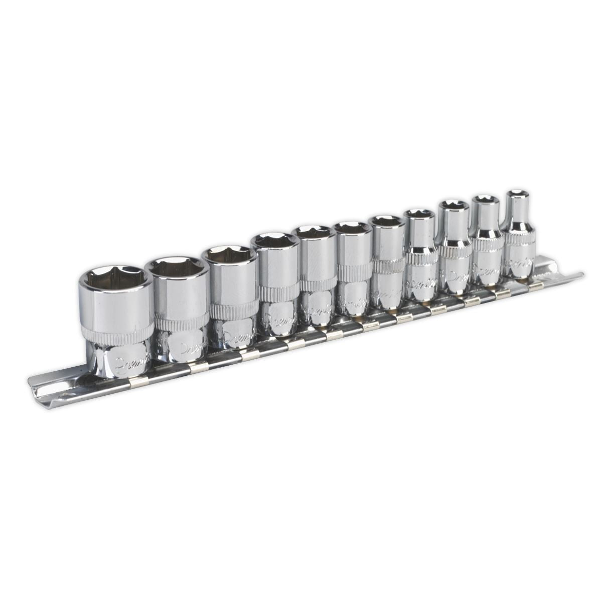 Sealey AK2670 Socket Set 11pc 1/4"Sq Drive WallDrive® - Imperial Sealey